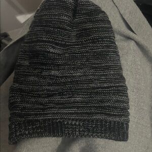 Unisex knit beanie  Black and grey stretchy &Comfy Universal wear.